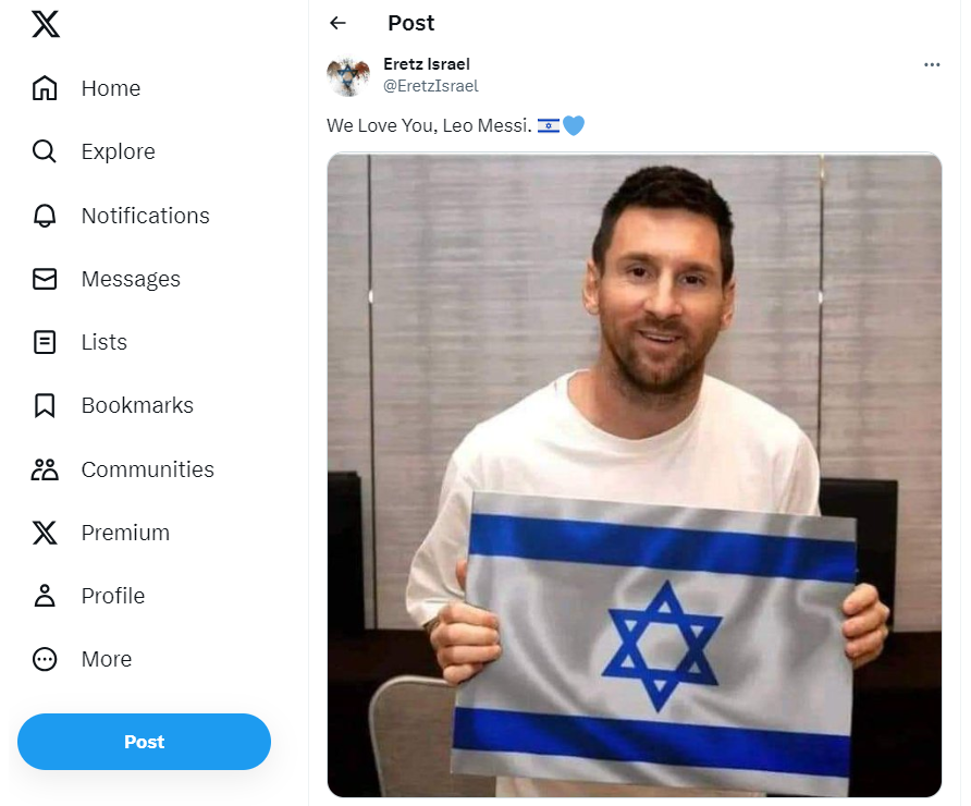 Fact Check: Photos Do NOT Actually Show Lionel Messi Holding Up
